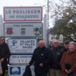 Le Pouliguen (44), le panneau du réseau VILLAGES ET VILLES SAGES implanté