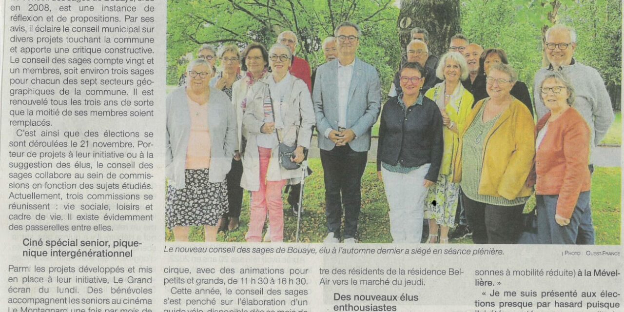 Bouaye (44), des nouveaux sages enthousiastes