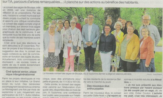 Bouaye (44), des nouveaux sages enthousiastes
