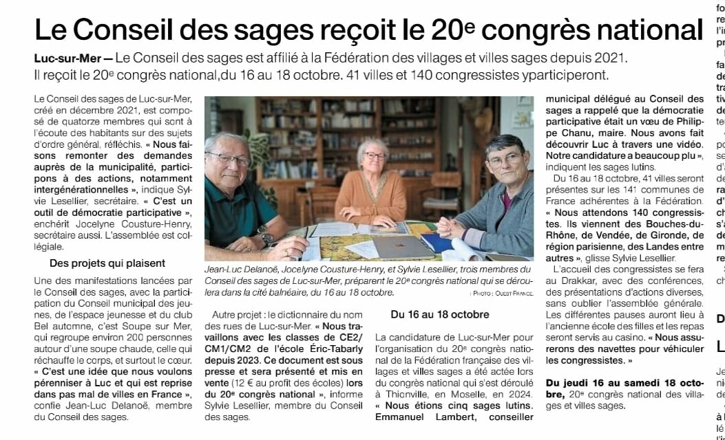 Le Congrès se prépare activement à Luc-sur-Mer